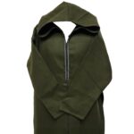 Super Warm Olive Green Moroccan Winter Cashmere Wool Blend Hooded Thobe Djellaba (11)