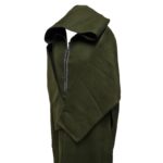 Super Warm Olive Green Moroccan Winter Cashmere Wool Blend Hooded Thobe Djellaba (9)