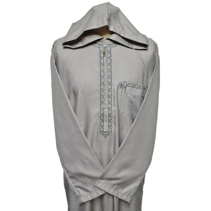 Thbe 002 Habibicollections Thbe Light Grey002 Men Moroccan Long Sleeves Thobes0418 180232