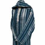 Turqbluctnhd 002 Men's Moroccan Turquoise Blue Silver Cotton Hooded Thobe Jubba Djellaba (65)