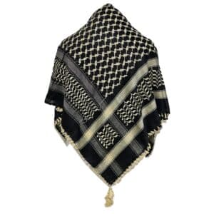 Unisex Black Cream Arab Head Scarf Wrap Arafat Keffiyeh Yashmagh (3)