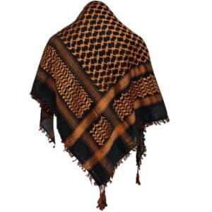 Unisex Black Orange Arab Head Scarf Wrap Arafat Keffiyeh Yashmagh (6)