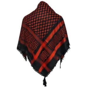 Unisex Black Red Arab Head Scarf Wrap Arafat Keffiyeh Yashmagh (9)