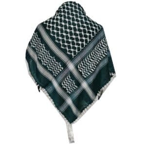 Unisex Green White Arab Head Scarf Wrap Arafat Keffiyeh Yashmagh (2)