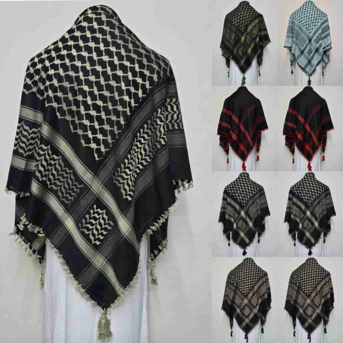 Unisex Many Colours Gren Grey Black Arab Head Scarf Wrap Arafat Keffiyeh Yashmagh
