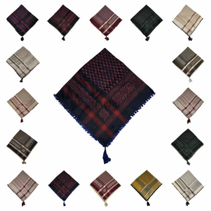 Unisex Many Colours Grey Maroon Brown Arab Head Scarf Wrap Arafat Keffiyeh Yashmagh