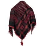 Unisex Maroon Black Arab Head Scarf Wrap Arafat Keffiyeh Yashmagh (3)