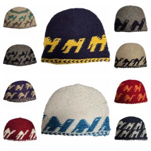 Unisex Winter Multicoloured Beanie Moroccan100% Hand Knitted Wool Hats