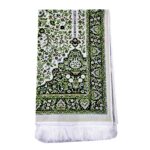 Beautiful Light Green Vase Floral Prayer Mat