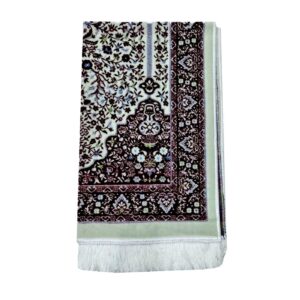 Beautiful Maroon Vase Floral Prayer Mat