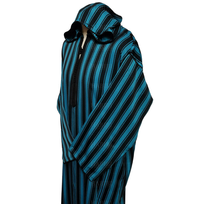 Vsml Hood 001 Mens Moroccan Long Sleeve Stripe Jubba Thobe0424 163956