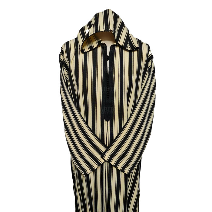 Vsml Hood 004 Mens Moroccan Long Sleeve Stripe Jubba Thobe0424 164409