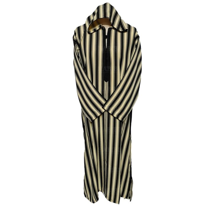 Vsml Hood 004 Mens Moroccan Long Sleeve Stripe Jubba Thobe0424 164419