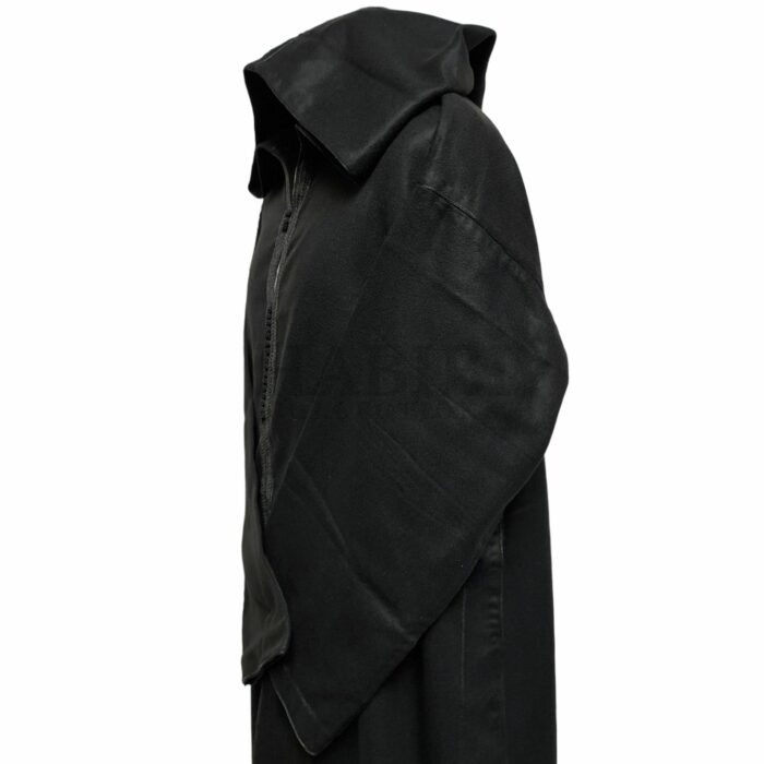 Wlhdblk 012 Black Mens Moroccan Wool Blend Thobe Jubba Djelleba (5)