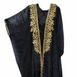 Wmnbsht 003 Women's 3 Quarter Sleeve Arabian Bisht Black Cloak Arab Dress Thobe Islam Robe Eid 0528 172750