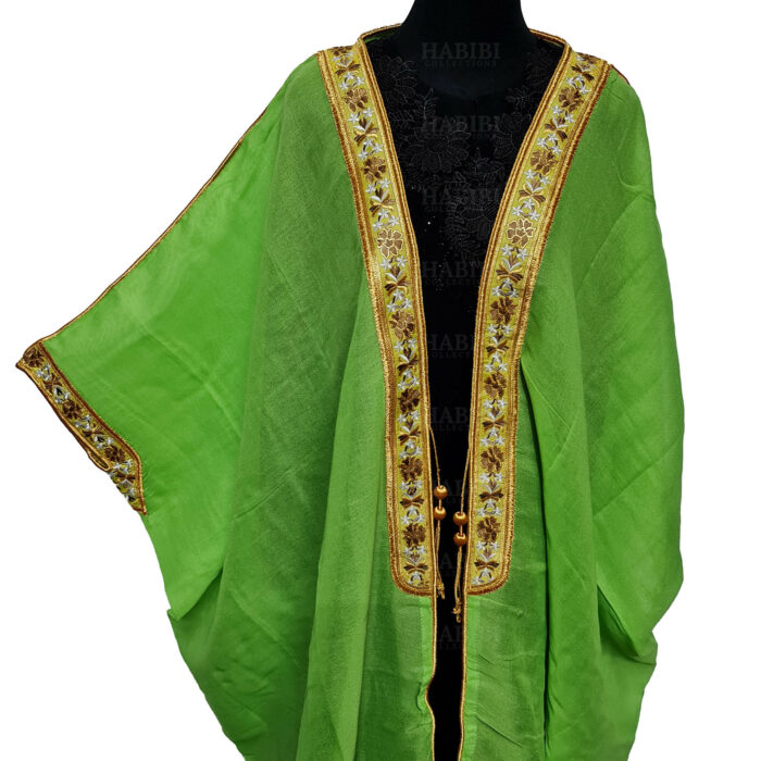 Wmnbsht 0165 Women's 3 Quarter Sleeve Arabian Bisht Cloak Arab Dress Thobe Islam Robe Eid 0528 204142