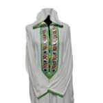 Wmnctnhd 008 Women's Moroccan Hooded Long Sleeve Cream Cotton Long Djellaba Kaftan (6)