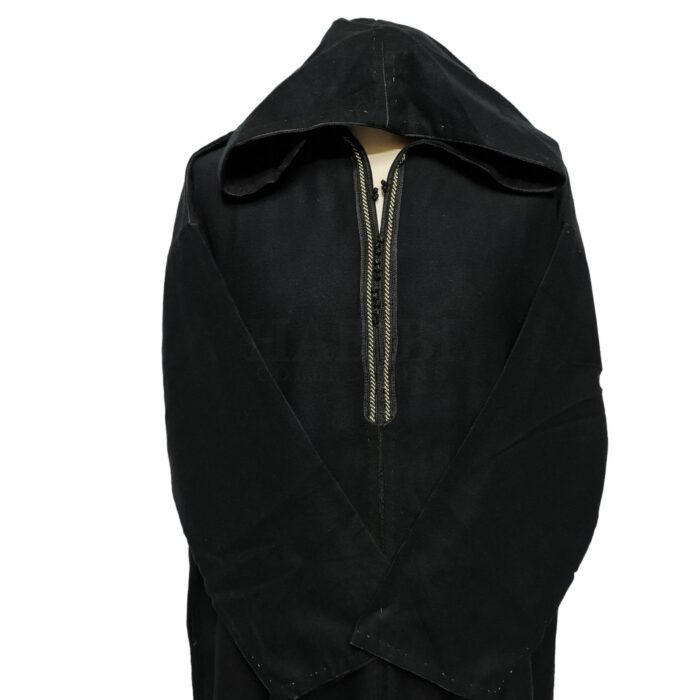 Woolblnd 001 Black Men Moroccan Thick Winter Cashmere Wool Hooded Long Sleeves Thobe Djelleba (30)