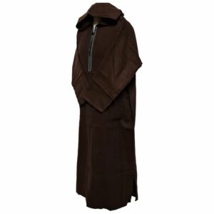 Woolblnd 005 Brown Men Moroccan Thick Winter Cashmere Wool Hooded Long Sleeves Thobe Djelleba (31)