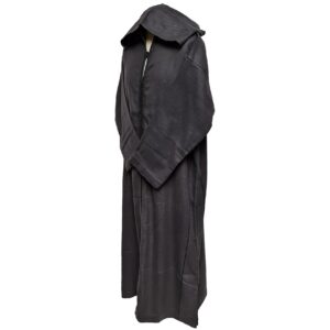 Woolnorml 0021 Moroccan Dark Grey Wool Blend Long Sleeve Hooded Jubba Thobe Djellaba(4)