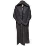 Woolnorml 0021 Moroccan Dark Grey Wool Blend Long Sleeve Hooded Jubba Thobe Djellaba(5)