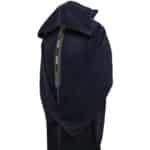 Woolnorml 0040c Moroccan Navy Blue Winter Wool Blend Hooded Long Sleeves Thobe Djellaba (7)