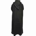 Woolnorml 20026 Moroccan Winter Wool Blend Olive Green Long Sleeve Hooded Thobe Djellaba(5)