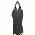 Woolnorml 20026 Moroccan Winter Wool Blend Olive Green Long Sleeve Hooded Thobe Djellaba(7)