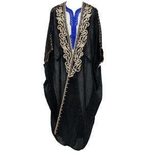 Women's 3 Quarter Sleeve Arabian Bisht Black Cloak Arab Dress Thobe Islam Robe Eid (2)