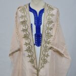 Women's 3 Quarter Sleeve Arabian Bisht Green Peach Cream Cloak Arab Dress Thobe Islam Robe Eid (6)