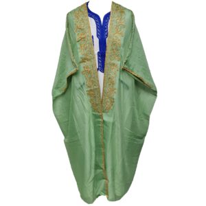 Women's 3 Quarter Sleeve Arabian Bisht Light Green Cloak Arab Dress Thobe Islam Robe Eid (2)