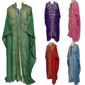 Womens 3 Quarter Sleeve Arabian Bisht Multiple Colours Cloak Arab Dress Thobe Islam Robe Eid Thumb