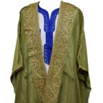 Women's 3 Quarter Sleeve Arabian Bisht Olive Green Cloak Arab Dress Thobe Islam Robe Eid (3)