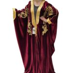 Women's Velvet Long Sleeve Arabian Bisht Cloak Arab Dress Thobe Islam Robe Eid (1)