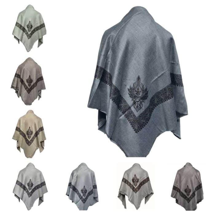 Ymenshwl 0017w1 Unisex Premium Arab Head Scarf Yemeni Wrap Kashmiri Shawl Keffiyeh Yashmagh