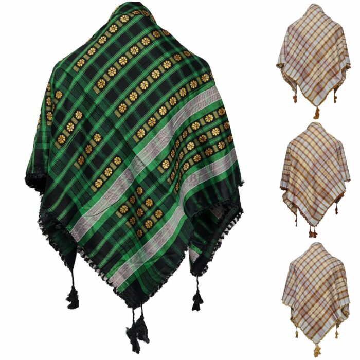 Yrmk485 B1 Unisex Many Colours Green Beige Arab Head Scarf Ghutra Wrap Keffiyeh Yashmagh