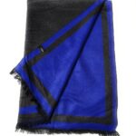 Black & Blue 2-Tone 100% Cashmere Scarf Unisex