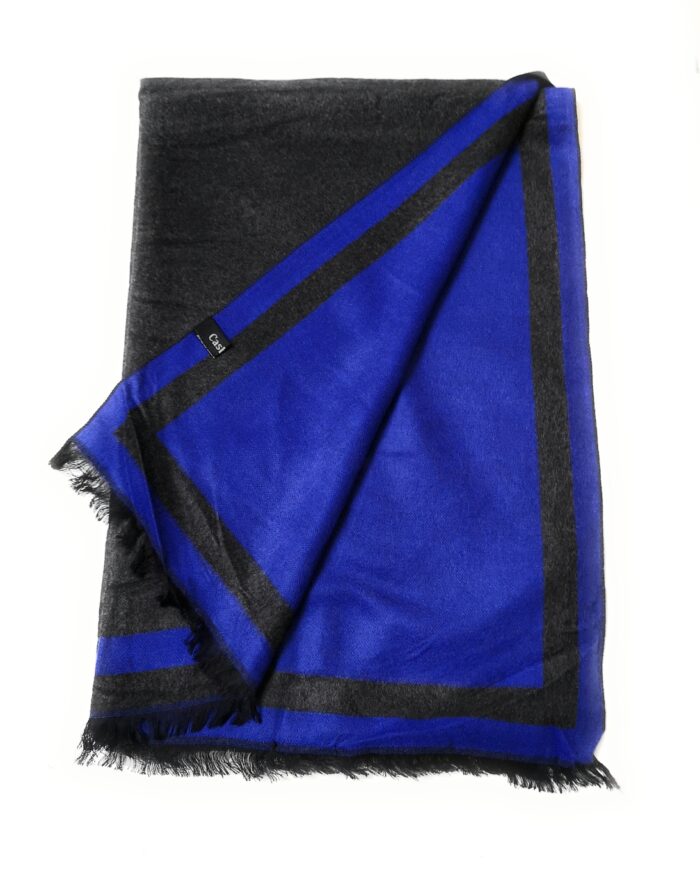 Black & Blue 2-Tone 100% Cashmere Scarf Unisex