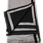 Black & Grey 2-Tone 100% Cashmere Scarf Unisex