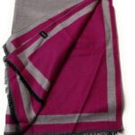 Hot & Dusky Pink 2-Tone 100% Cashmere Scarf Unisex