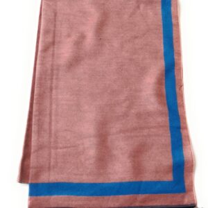 Pink & Blue 2-Tone 100% Cashmere Scarf Unisex