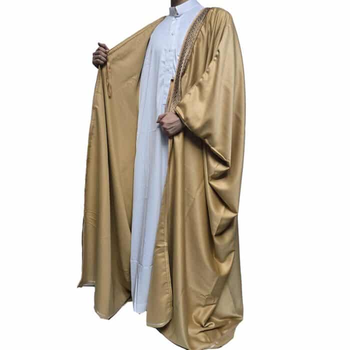 En’s Royal Premium Arabian Bisht 3 Quarter Sleeves Cloak Arab Dress Thobe Islam Robe Eid (12)