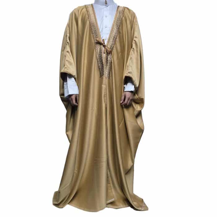 En’s Royal Premium Arabian Bisht 3 Quarter Sleeves Cloak Arab Dress Thobe Islam Robe Eid (2)