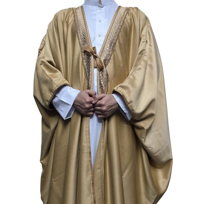 En’s Royal Premium Arabian Bisht 3 Quarter Sleeves Cloak Arab Dress Thobe Islam Robe Eid (3)