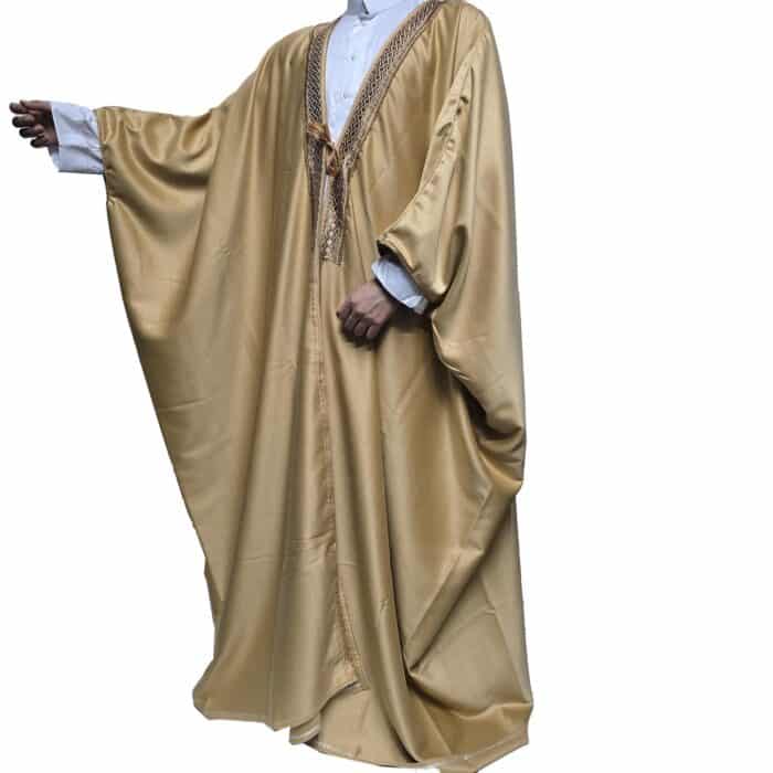 En’s Royal Premium Arabian Bisht 3 Quarter Sleeves Cloak Arab Dress Thobe Islam Robe Eid (6)