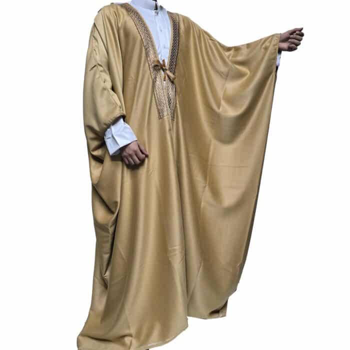 En’s Royal Premium Arabian Bisht 3 Quarter Sleeves Cloak Arab Dress Thobe Islam Robe Eid (9)
