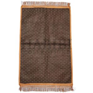 Islamic Gold/Yellow Kaaba Leaf Prayer Mat Padded Rug Janamaz Musalla Large Non-Slip 1000+grm