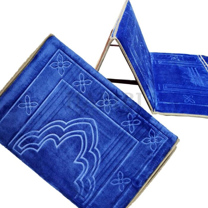 Are you always looking for a place to rest your back after you've finished praying? Does it hurt when your knees go onto the floor when going into prostration (sajdah)? The Foldable Backrest Prayer Mat is perfect if you want to spend longer on the prayer mat making Dhikr or reading Qur'an. It is made from a flannel material with a padded layer in the middle which makes it easier to go onto your knees. Best gift for your loved ones who can't stand up and pray.